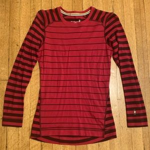Smartwool base layer striped long sleeve tee